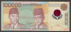 Indonesia 100,000 100000 Rupiah Polymer Soekarno & Hatta P-140 1999 UNC - Indonesia