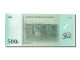 Billet, Congo Democratic Republic, 500 Francs, 2010, 2010-06-30, NEUF - République Démocratique Du Congo & Zaïre