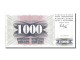 Billet, Bosnia - Herzegovina, 1000 Dinara, 1992, 1922-07-01, NEUF - Bosnië En Herzegovina