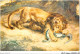 AIDP7-ANIMAUX-0630 - Lion Et Caïman - Musée Du Louvre  - Leoni