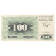 Billet, Bosnie-Herzégovine, 100 Dinara, 1992, 1992-07-01, KM:13a, TB - Bosnien-Herzegowina