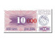 Billet, Bosnia - Herzegovina, 10,000 Dinara, 1993, 1993-10-15, NEUF - Bosnie-Herzegovine