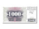 Billet, Bosnia - Herzegovina, 1000 Dinara, 1992, 1992-07-01, NEUF - Bosnia Erzegovina