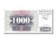 Billet, Bosnia - Herzegovina, 1000 Dinara, 1992, 1992-07-01, NEUF - Bosnië En Herzegovina