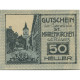 Billet, Autriche, Marienkirchen, 50 Heller, Eglise, 1920, SPL, Mehl:FS 909a - Oesterreich