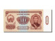 Billet, Mongolie, 10 Tugrik, 1966, NEUF - Mongolei