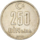 Monnaie, Turquie, 250000 Lira, 2002, Istanbul, TTB, Cuivre-Nickel-Zinc - Turkey