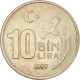 Monnaie, Turquie, 10000 Lira, 10 Bin Lira, 1997, TTB+, Cuivre-Nickel-Zinc - Turkey