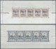 1915 The Qajar Crown,2 Complete Sheetlet Of Five,Varieties(Double Overprinted Colis Postaux)on 9ch And 5Kr. - Iran