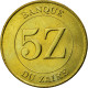 Monnaie, Zaïre, 5 Zaïres, 1987, TTB, Laiton, KM:14 - Zaire (1971 -97)