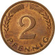 Monnaie, République Fédérale Allemande, 2 Pfennig, 1967, Hambourg, TTB - 2 Pfennig