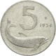 Monnaie, Italie, 5 Lire, 1954, Rome, TB+, Aluminium, KM:92 - 5 Liras