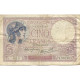 France, 5 Francs, Violet, 1939, 1939-07-13, TB, Fayette:04.01, KM:83 - 5 F 1917-1940 ''Violet''