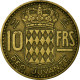 Monnaie, Monaco, Rainier III, 10 Francs, 1950, TB+, Aluminum-Bronze, KM:130 - 1949-1956 Alte Francs