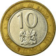 Monnaie, Kenya, 10 Shillings, 2010, TB+, Bi-Metallic, KM:35.2 - Kenya