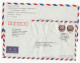 2 Covers CANCER From Pulminary TUMOR & Cancer RESEATCH  Institutes CHINA Air Mail To USA Stamps Cover Health Medicine - Malattie