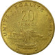 Monnaie, Djibouti, 20 Francs, 1977, Paris, TB+, Aluminum-Bronze, KM:24 - Djibouti