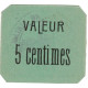Billet, Algeria, Sidi-Bel-Abbès, 5 Centimes, Valeur Faciale, Undated (1916-17) - Algerije
