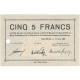 France, Mulhouse, 5 Francs, 1940, SPL - Notgeld