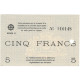 France, Mulhouse, 5 Francs, 1940, SPL - Notgeld