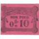 Billet, Algeria, 10 Centimes, 1915, 1915-10-12, SPL+ - Algeria
