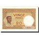 Billet, Madagascar, 20 Francs, 1937-1947, KM:37, SPL - Madagaskar