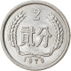 Monnaie, CHINA, PEOPLE'S REPUBLIC, 2 Fen, 1979, TTB, Aluminium, KM:2 - China