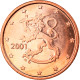 Finlande, Euro Cent, 2001, Vantaa, FDC, Copper Plated Steel, KM:98 - Finland