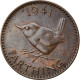 Monnaie, Grande-Bretagne, George VI, Farthing, 1941, TTB, Bronze, KM:843 - B. 1 Farthing