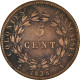 Monnaie, Colonies Françaises, Charles X, 5 Centimes, 1828, Paris, TTB, Bronze - Other & Unclassified