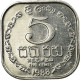 Monnaie, Sri Lanka, 5 Cents, 1988, TTB, Aluminium, KM:139a - Sri Lanka