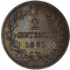 Monnaie, Italie, Vittorio Emanuele II, 2 Centesimi, 1861, Milan, TTB, Cuivre - 1861-1878 : Victor Emmanuel II.