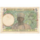 Billet, French West Africa, 5 Francs, KM:21, SUP - États D'Afrique De L'Ouest
