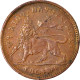 Monnaie, Éthiopie, Menelik II, 1/32 Birr, 1889, TTB, Copper Or Brass, KM:11 - Ethiopia