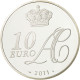 Monaco, 10 Euro, Mariage Princier, 2011, FDC, Argent - Monaco