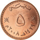 Monnaie, Oman, Qabus Bin Sa'id, 5 Baisa, 2008, British Royal Mint, SPL+, Bronze - Oman