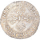 France, Henri III, 1/2 Franc Au Col Plat, 1587, Bordeaux, Argent, TTB+ - 1574-1589 Hendrik III