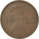 Monnaie, Allemagne, République De Weimar, Reichspfennig, 1933, Berlin, TTB - 1 Rentenpfennig & 1 Reichspfennig