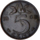 Pays-Bas, Juliana, 5 Cents, 1965, Bronze, TTB, KM:181 - 1948-1980: Juliana