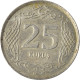 Monnaie, Turquie, 25 Kurus, 2014 - Turkey
