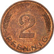 Monnaie, République Fédérale Allemande, 2 Pfennig - 2 Pfennig