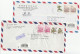 TREES 3 Reg TAIWAN  Multi Diff TREE Stamps COVERS Air Mail To Gb Registered Taipei Label Cover China - Storia Postale