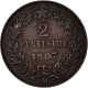 Monnaie, États Italiens, 2 Centesimi, 1867, Milan, TTB, Bronze, KM:2.1 - 1861-1878 : Vittoro Emanuele II