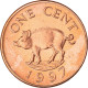 Monnaie, Bermudes, Elizabeth II, Cent, 1997, TTB+, Copper Plated Zinc, KM:44b - Bermuda