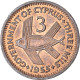 Monnaie, Chypre, 3 Mils, 1955 - Chipre