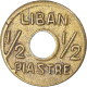 Monnaie, Liban , 1/2 Piastre, TTB+, Laiton, KM:11 - Líbano