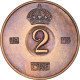 Monnaie, Suède, Gustaf VI, 2 Öre, 1955, SUP, Bronze, KM:821 - Suède
