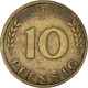 Monnaie, République Fédérale Allemande, 10 Pfennig, 1949, Karlsruhe, TB+ - 10 Pfennig