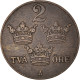 Monnaie, Suède, Gustaf V, 2 Öre, 1938, TTB+, Bronze, KM:778 - Suède