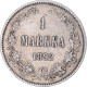 Monnaie, Finlande, Alexander III, Markka, 1892, Helsinki, TTB+, Argent, KM:3.2 - Finlande